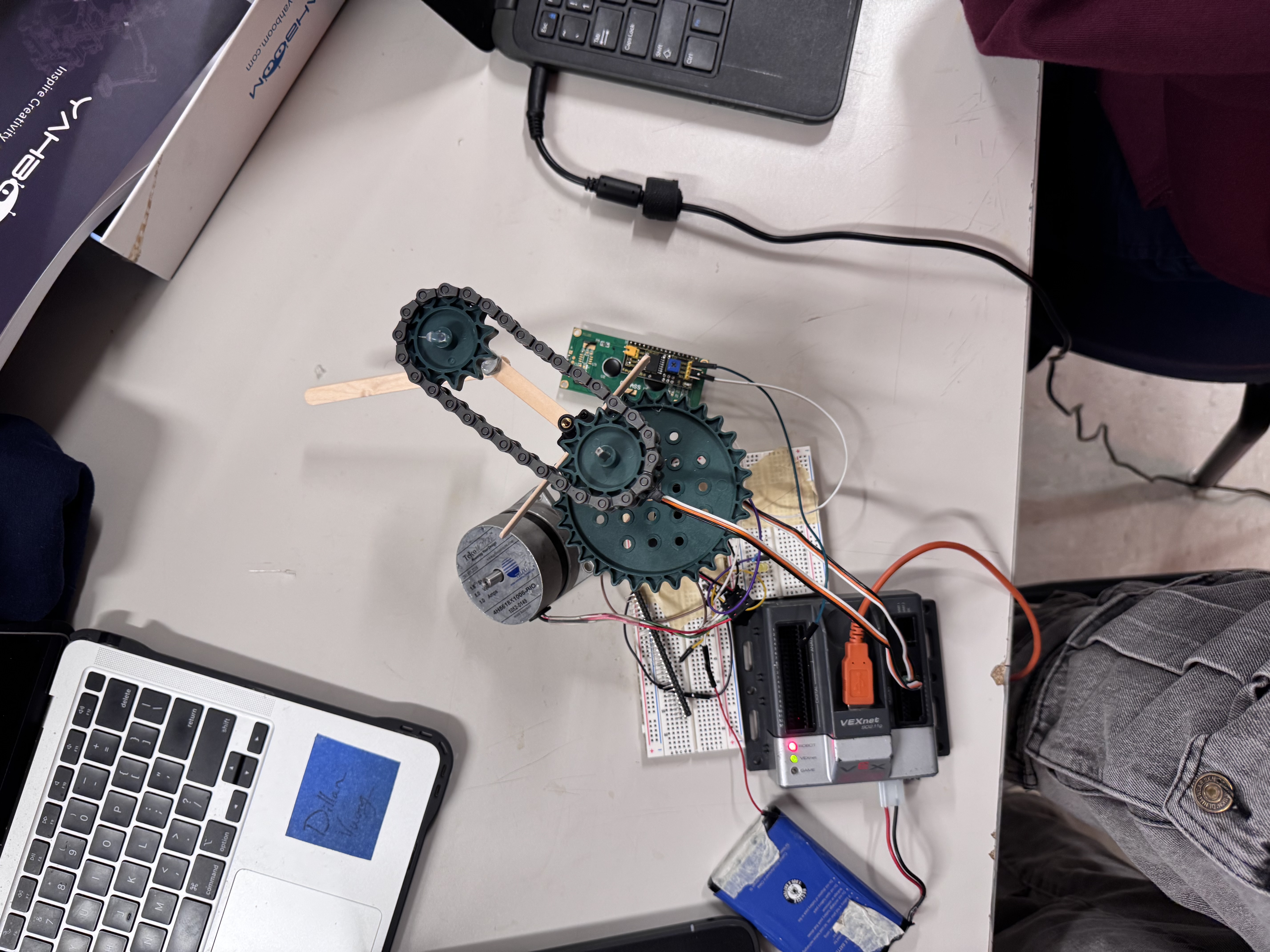 Top view of robot arm