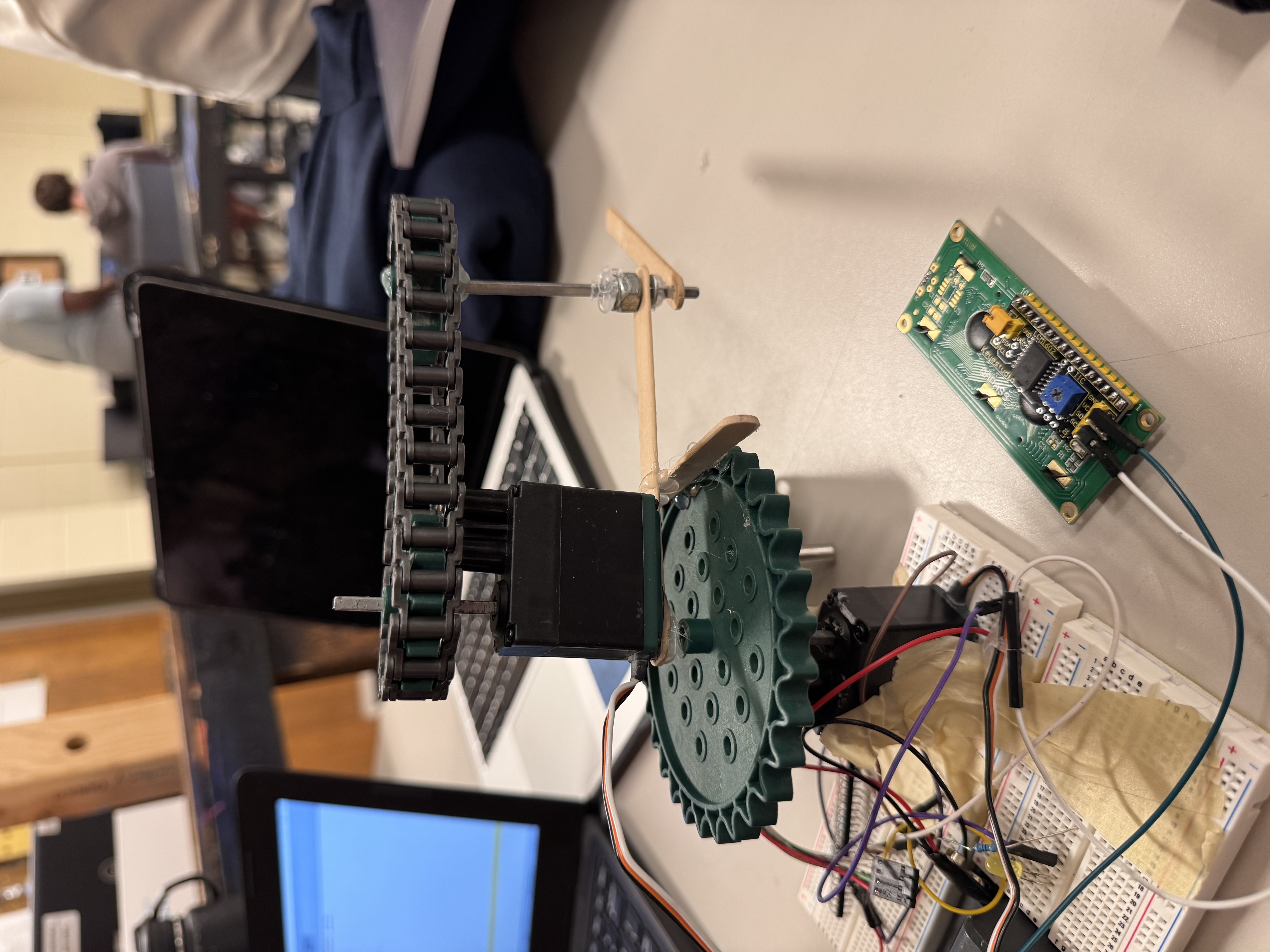 Side view of robot arm